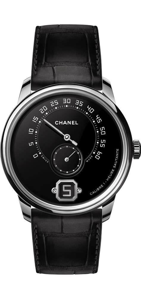 montre chanel homme noir|chanel monsieur watches.